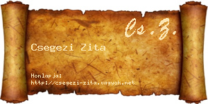 Csegezi Zita névjegykártya